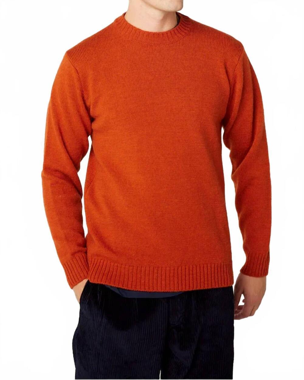 NEW PEREGRINE makers crew jumper sweater in orange